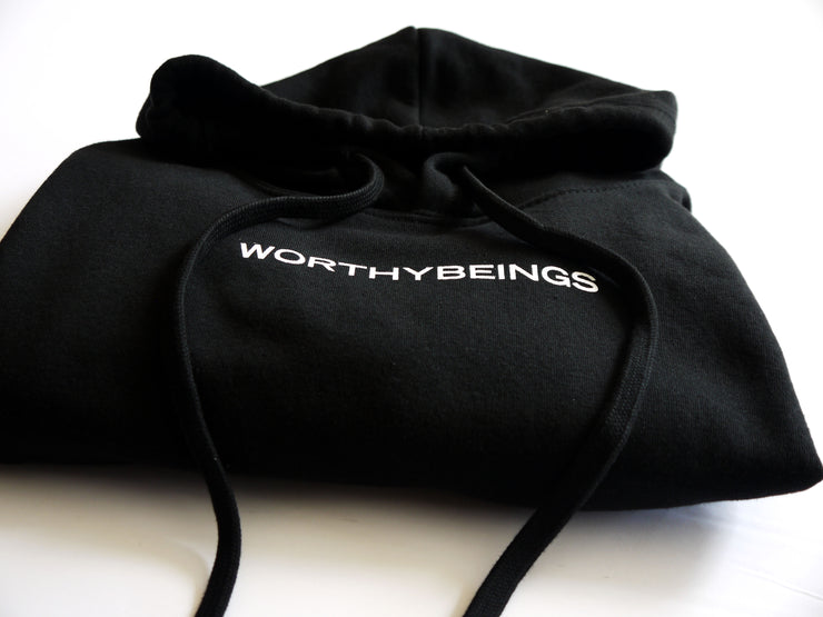 The Rih-Zil-Yentz Crop Hoodie [Black + Electric Teal]