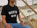 WORTHY BEING, The Signature Tee [Black &White]